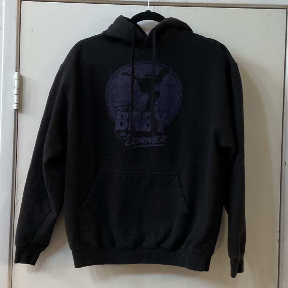 Black Graphic Dirty Dancing Crewneck Hoodie Sweatshirt